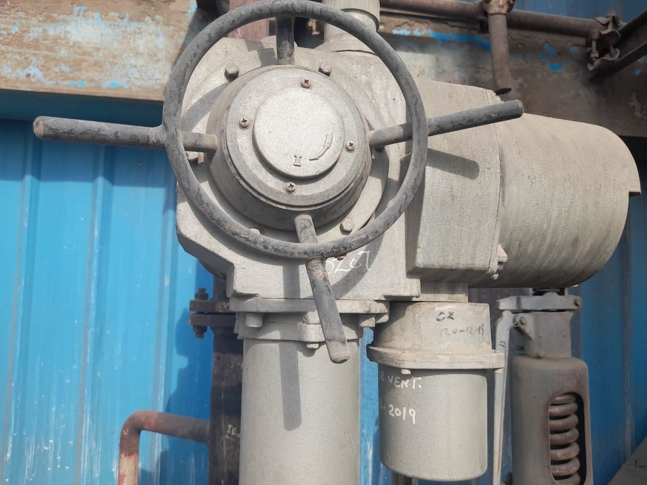 FRY multi turn electric gate valve actuator on site