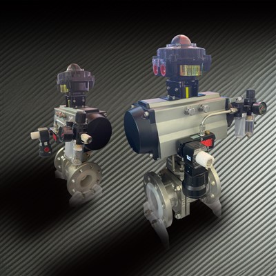 DN65 PN16 스테인레스 스틸 공압 볼 밸브