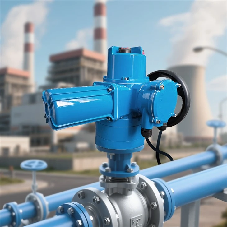 Water Steam Oil Pipe Butterfly Valve Actuator